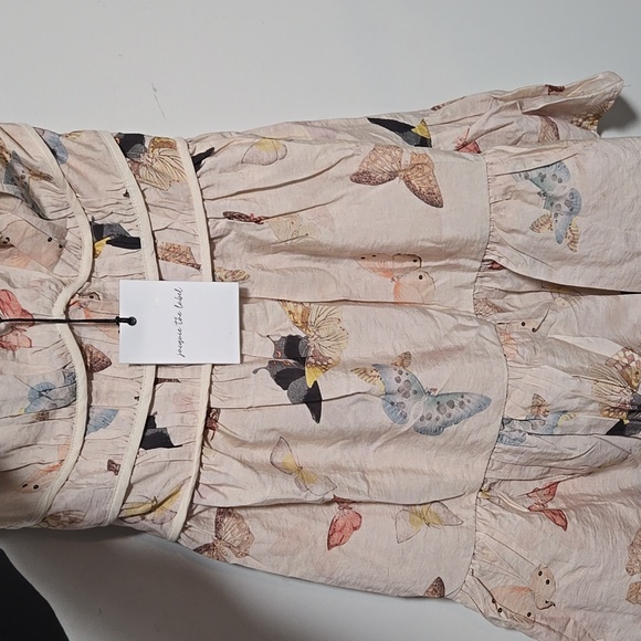 NWT ANTHROPOLOGIE JACQUIE THE LABEL BUTTERFLY PRINTED DRESS - Picture 3 of 3
